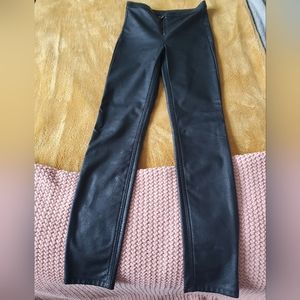 Faux leather pants